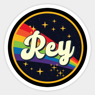 Rey // Rainbow In Space Vintage Style Sticker